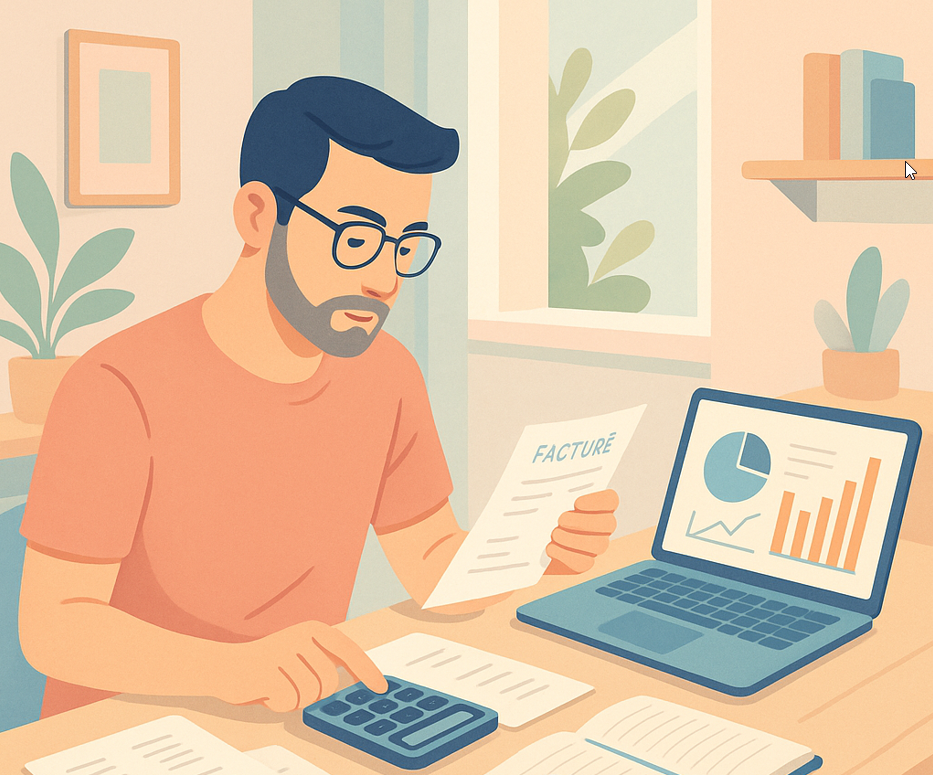 homme qui gère son budget